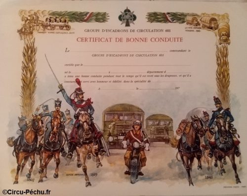 Certificat de Bonne Conduite du Groupe d'Escadrons de Circulation 